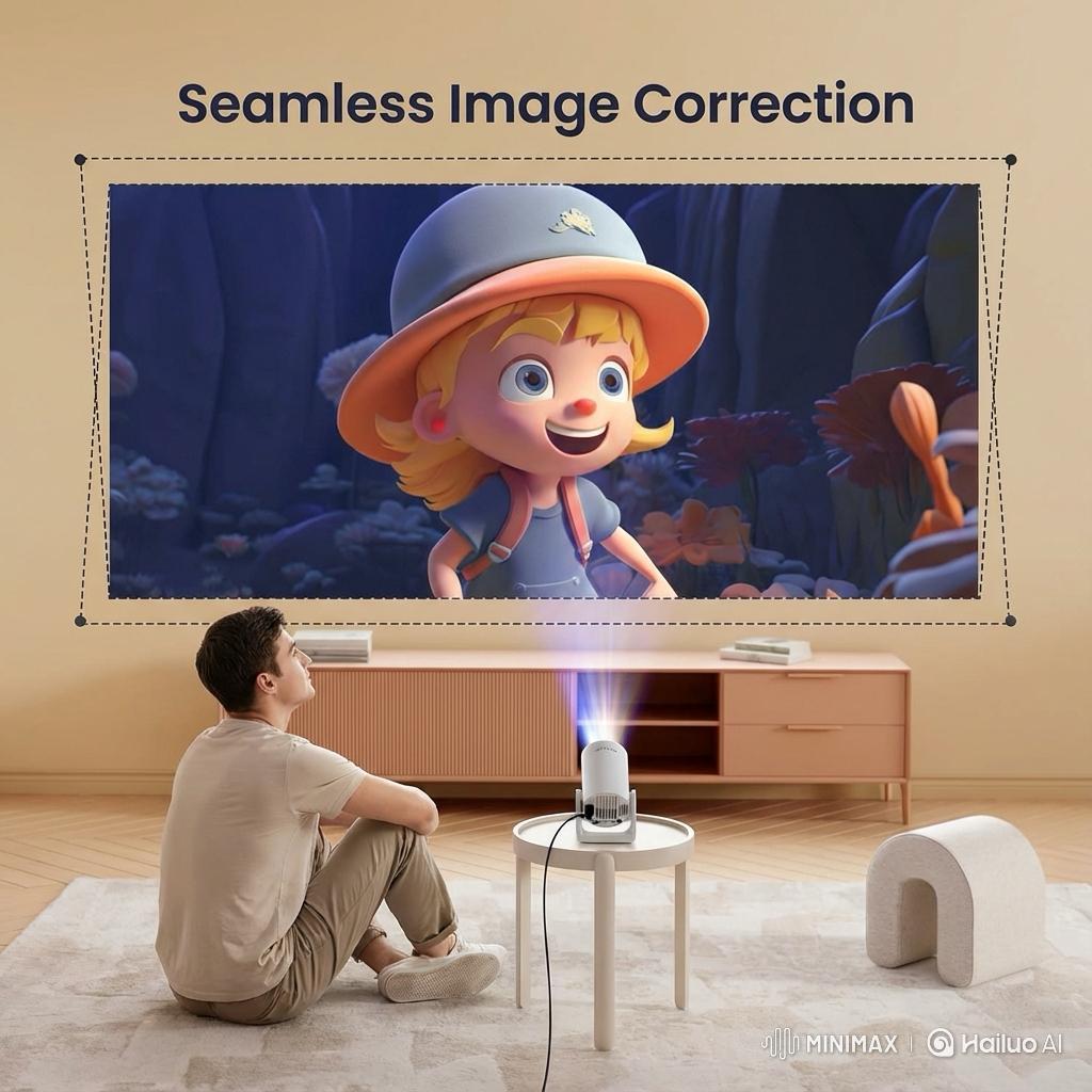 Nexsole HY300 PRO Portable Projector - 4K Support, Smart Android Home Cinema, 180° Rotatable Design