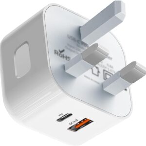 USB C Plug,20W USB C Fast Charger Plug, For iPhone Charger Adaptor UK Compatible with iPhone 16/15/14/14 Plus/14 Pro/14 Pro Max/13 12 11 X XR XS SE/Pad-1Pack
